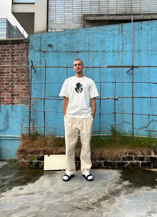 PLEATED CHINO（NATURAL） 