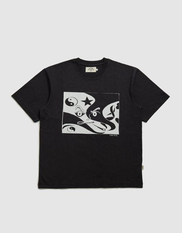 TIGER WONG S/S TEE（WASHED BLACK） 