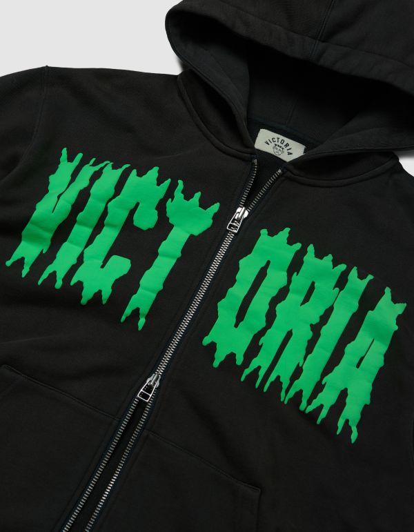 SPIKEY SCRIPT ZIP HOOD 