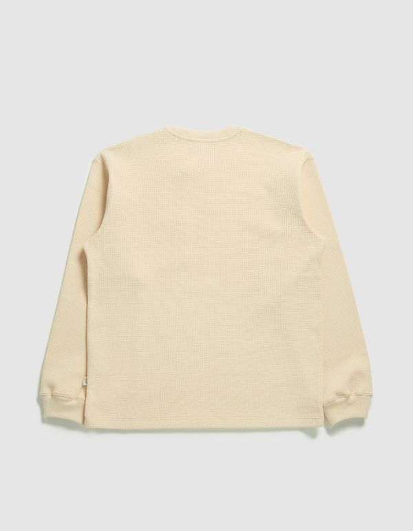 POCKET HEAVY WEIGHT WAFFLE CREW（NATURAL） 