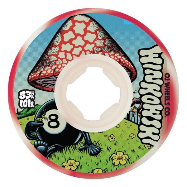 【OJ WHEELS】WINKOWSKI MUSHROOM ELITE EZ EDGE RED / WHITE SWIRL 53mm 101a 