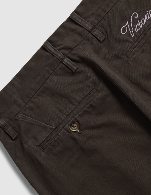 INVERTED PLEATS CHINO（WASHED CHOCOLATE） 