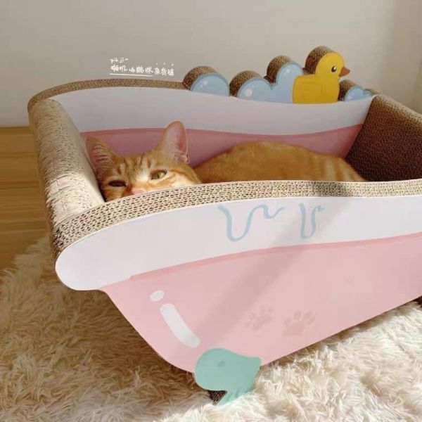 貓咪浴缸貓抓板 