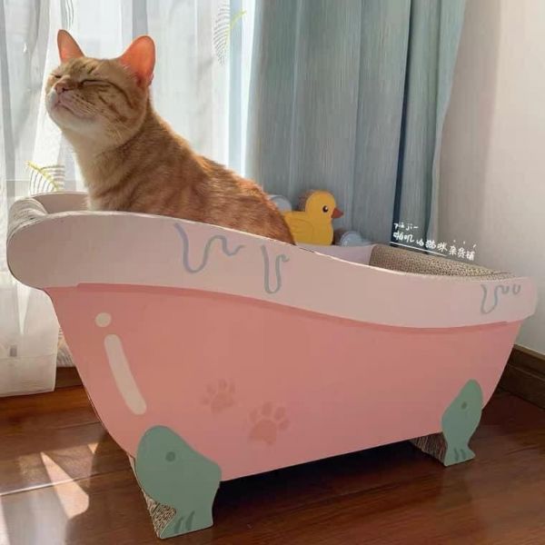 貓咪浴缸貓抓板 