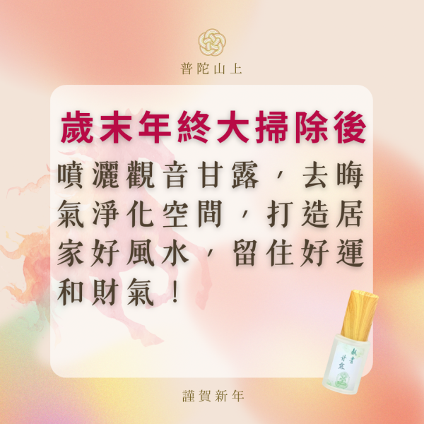 負能量吸塵器！觀音甘露 【觀音甘露】特請大師念108次大悲咒護法加持,淨化空間,辟邪化煞,安定心神,提升能量！