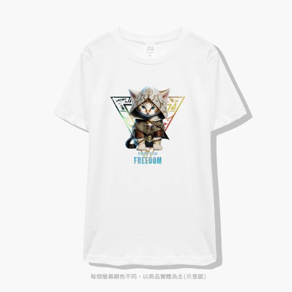 台灣TAIWAN自創品牌潮流T恤-圓領短袖T(轉印)-pip-pep-刺客小貓 印花T恤、插畫T、創意圖案T恤、MITT恤、台灣製T恤、高品質純棉T恤、情侶T恤、情侶裝T恤、情侶短袖