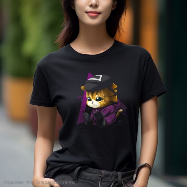 台灣TAIWAN自創品牌潮流T恤-圓領純棉短袖T(轉印)-pip-pep-面具貓 印花T恤、插畫T、創意圖案T恤、MITT恤、台灣製T恤、高品質純棉T恤、情侶T恤、情侶裝T恤、情侶短袖