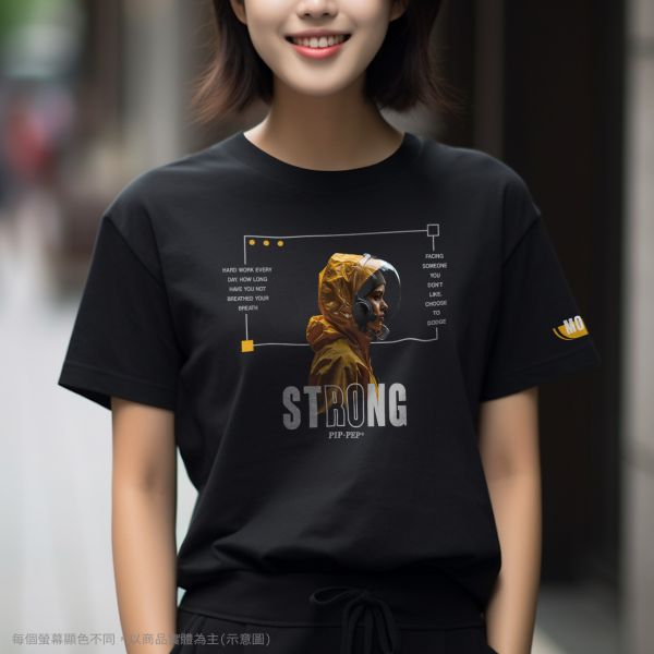 台灣TAIWAN自創品牌潮流T恤-圓領純棉短袖T(轉印)-pip-pep-黃色雨衣女孩 印花T恤、插畫T、創意圖案T恤、MITT恤、台灣製T恤、高品質純棉T恤、情侶T恤、情侶裝T恤、情侶短袖