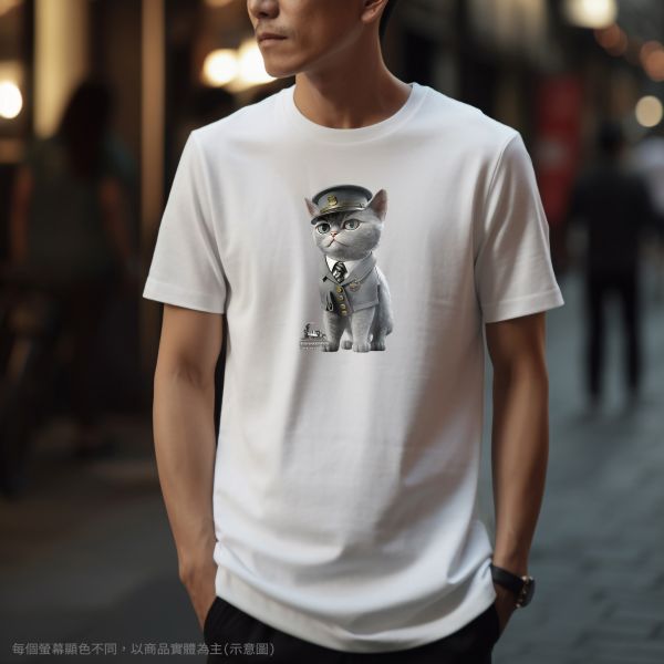 台灣TAIWAN自創品牌潮流T恤-圓領短袖T(轉印)-pip-pep-站長貓 印花T恤、插畫T、創意圖案T恤、MITT恤、台灣製T恤、高品質純棉T恤、情侶T恤、情侶裝T恤、情侶短袖