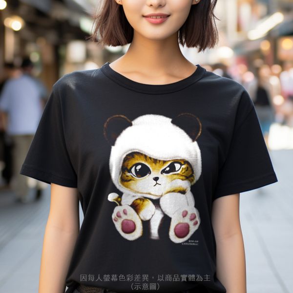台灣TAIWAN自創品牌潮流T恤-圓領純棉短袖T-限定版(轉印)-圓仔貓 印花T恤、插畫T、創意圖案T恤、MITT恤、台灣製T恤、高品質純棉T恤、情侶T恤、情侶裝T恤、情侶短袖