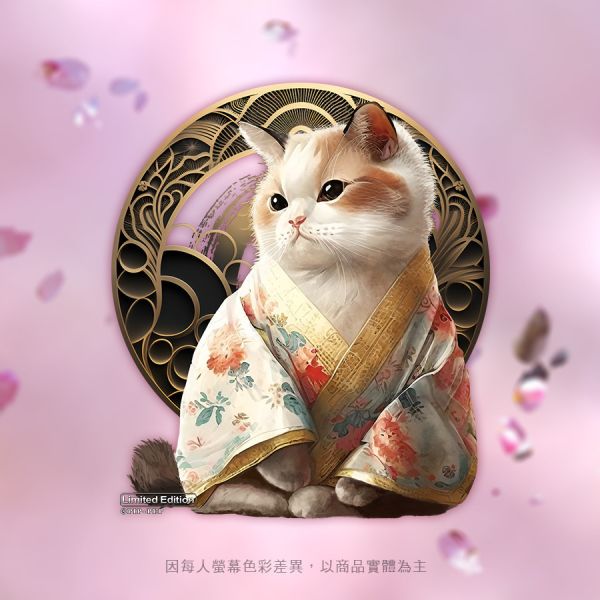 台灣TAIWAN自創品牌潮流T恤-圓領短袖T(轉印)-pip-pep-和服貓 印花T恤、插畫T、創意圖案T恤、MITT恤、台灣製T恤、高品質純棉T恤、情侶T恤、情侶裝T恤、情侶短袖