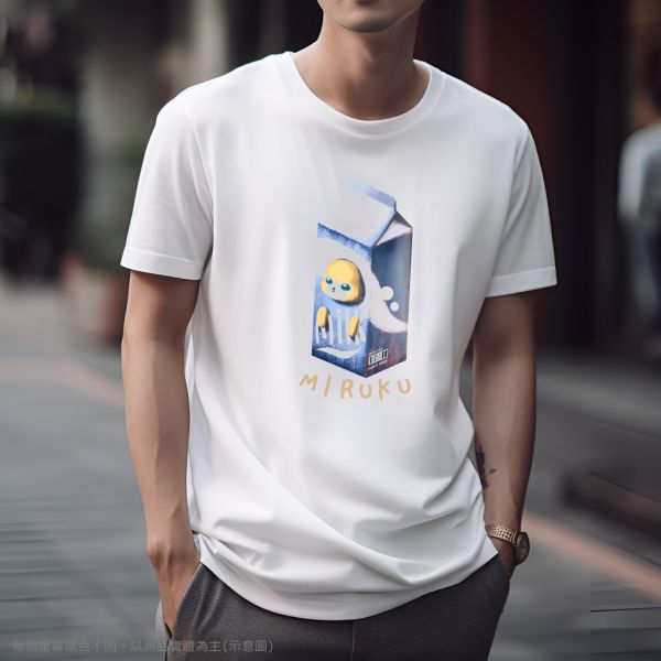 台灣TAIWAN自創品牌潮流T恤-圓領純棉短袖T(轉印)-pip-pep-牛奶貓 印花T恤、插畫T、創意圖案T恤、MITT恤、台灣製T恤、高品質純棉T恤、情侶T恤、情侶裝T恤、情侶短袖