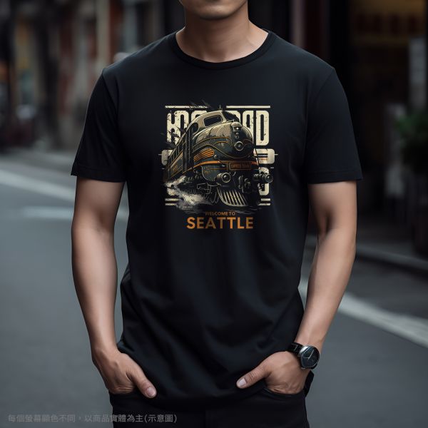 台灣TAIWAN自創品牌潮流T恤-圓領短袖T(轉印)-pip-pep-爆走火車頭 印花T恤、插畫T、創意圖案T恤、MITT恤、台灣製T恤、高品質純棉T恤、情侶T恤、情侶裝T恤、情侶短袖