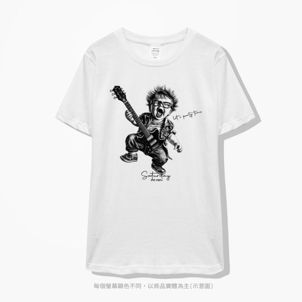 台灣TAIWAN自創品牌潮流T恤-圓領純棉短袖T(轉印)-pip-pep-人生好累系列-星期六 印花T恤、插畫T、創意圖案T恤、MITT恤、台灣製T恤、高品質純棉T恤、情侶T恤、情侶裝T恤、情侶短袖
