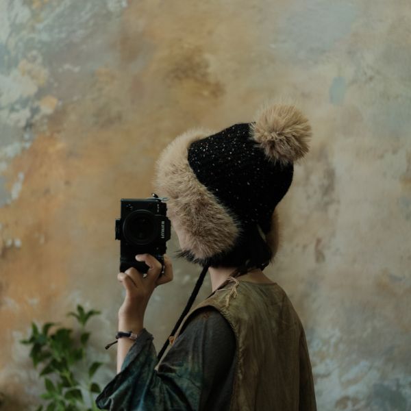 燕燕~復古文藝費爾島針織毛帽-2 