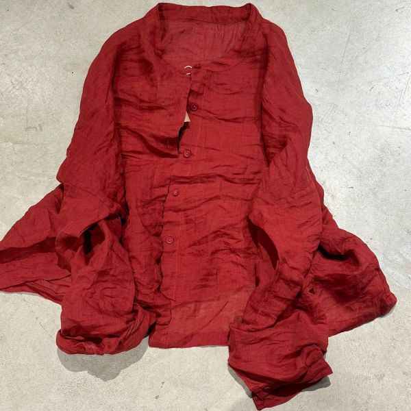 燕燕~春夏新款  全新百搭原宿風莧麻春夏文藝復古開襟衫襯衫 上衣 外套 