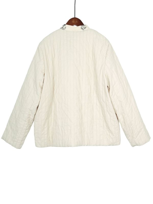 燕燕~秋冬款 復古新中式拼接繡花 偏襟加厚棉服棉衣上衣 外套  ab2327801 