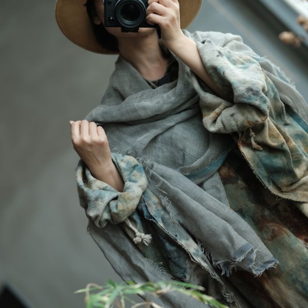 燕燕～復古文藝減齡氣質百搭圍巾披肩    abW06701 