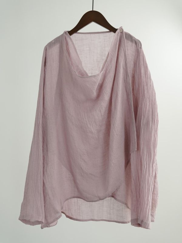 燕燕~原創稀疏肌理感亞麻寬鬆披肩開襟衫 復古文藝防曬多穿法襯衫 ab2634401 