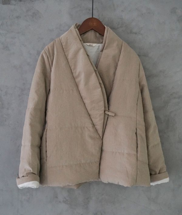 燕燕~棉麻商品~中式斜襟加厚棉外套 1-981 