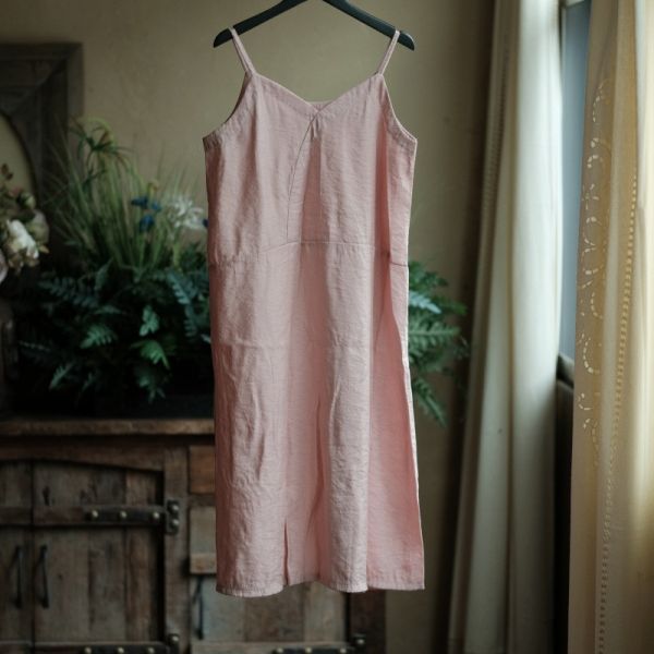 燕燕~文藝復古寬鬆打底吊帶裙 洋裝 ab204501 