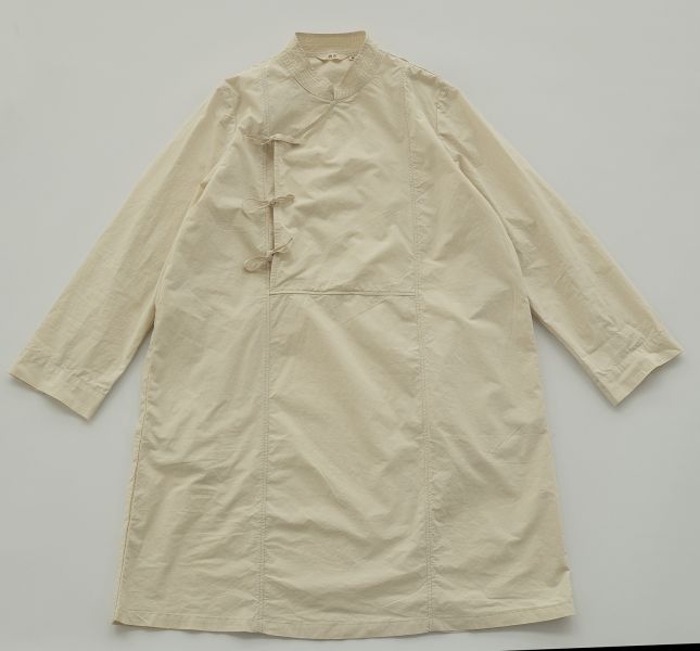 燕燕～有機棉。新中式斜襟繫帶斜襟長襯衫 上衣 洋裝 連身裙 