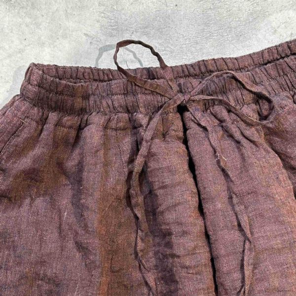 燕燕~秋冬新款 色織亞麻雙層棉長裙 