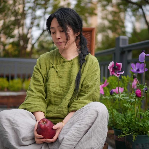 燕燕~夏季新款～復古盤扣亞麻立領中國風寬鬆中式襯衫 