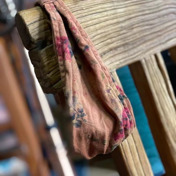 燕燕~棉麻商品~四季款 針織數碼印花正雪花洗懷舊髮帶  髮飾  ab200601 