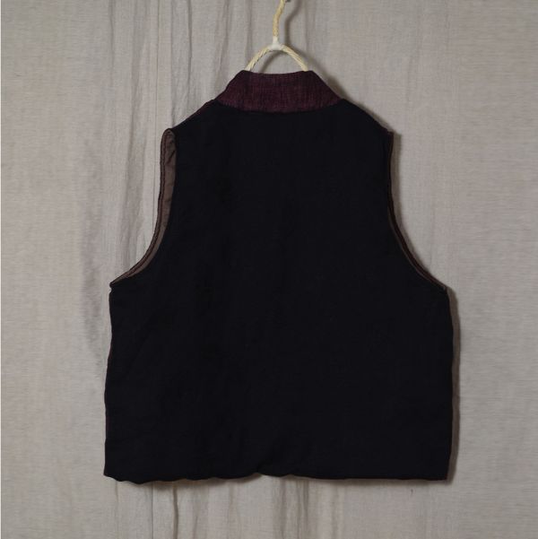 燕燕~秋冬款 棉麻女撞色小西服 文藝盤扣保暖背心 