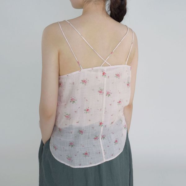 燕燕~棉麻商品~ 夏季2 復古碎花吊帶背心  ab2317601 