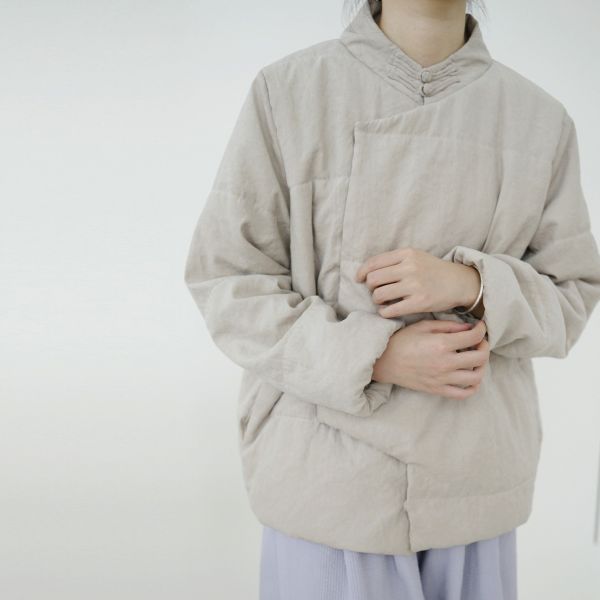 燕燕~仿銅氨 繭型廓形夾棉柔軟棉衣 外套 ab2235201 