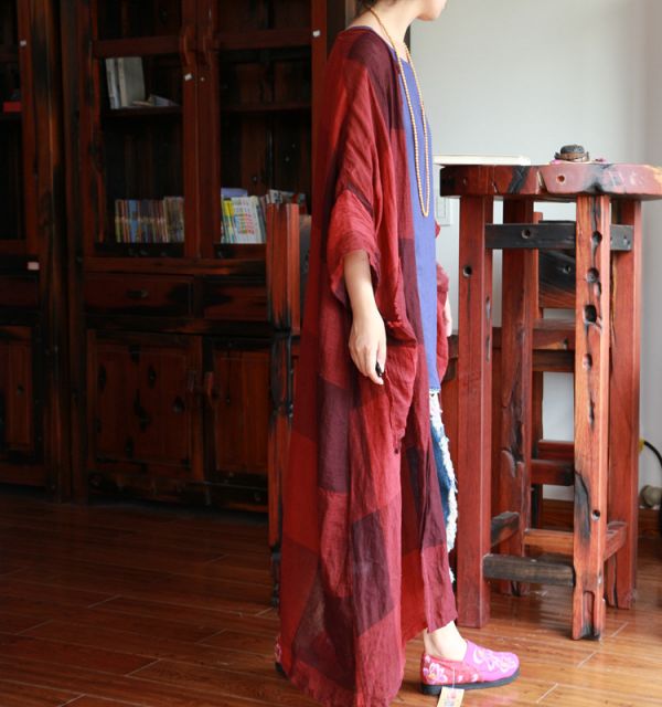 燕燕棉麻～純亞麻 棉麻水洗色織寬鬆防曬上衣 大外披外套 長袖棉麻衫 ab099001 