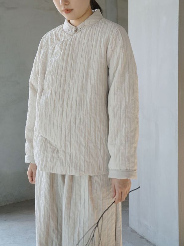 燕燕~秋冬款 休閒戶外寬鬆絎條棉服 上衣。 ab2329501 