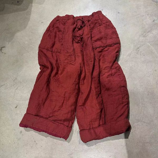 燕燕~棉麻商品~文藝復古休閒百搭冬季加棉保暖色織亞麻棉褲 長褲 