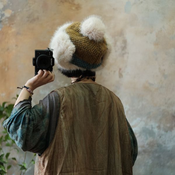 燕燕~復古文藝費爾島針織毛帽  abM02501 