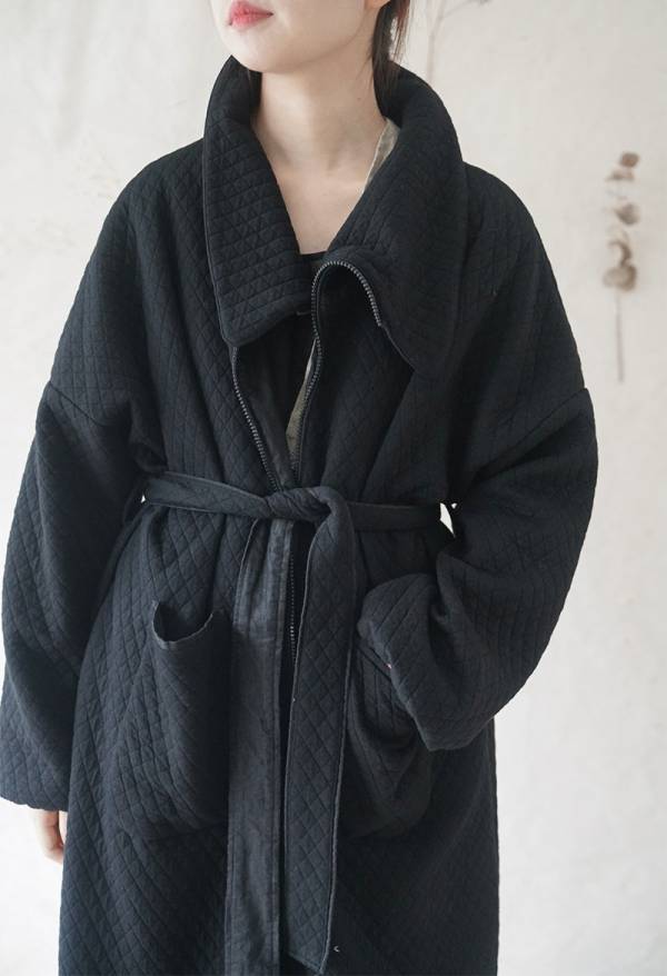 燕燕~(此件商品不退換）雙層夾棉材質  長風衣 長棉衣外套  ab2128401 