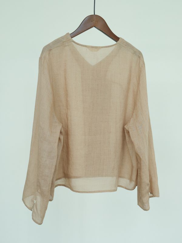 燕燕~棉麻商品~ 秋款 苧麻提花材質 做舊斜襟繫帶襯衫 開衫外套   ab2318801 