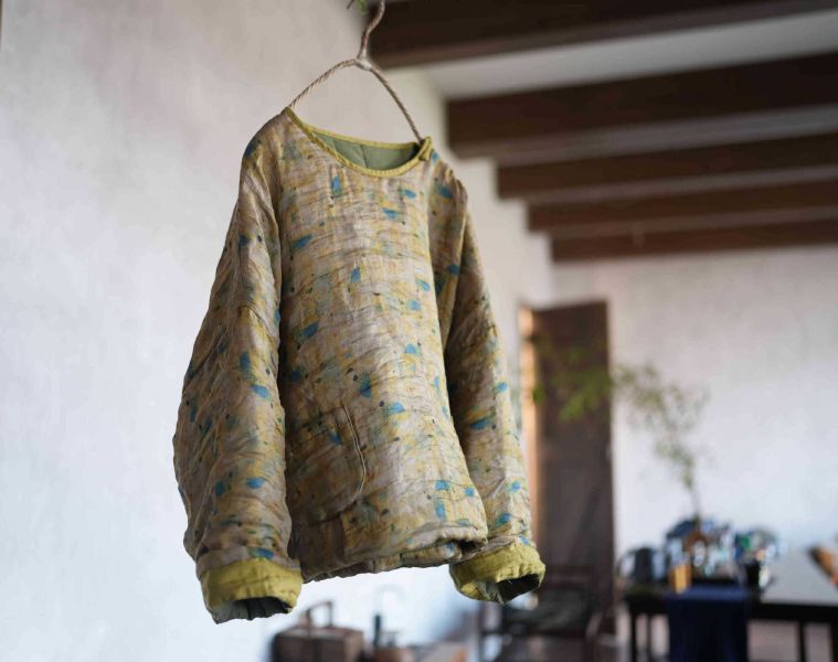 燕燕~超柔苧麻 高溫水洗小棉衣寬鬆女裝棉服上衣 