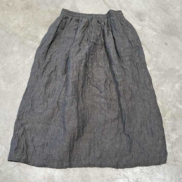 燕燕~秋冬新款 色織亞麻雙層棉長裙 