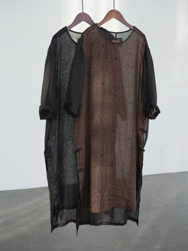 燕燕~春夏款  漢字印花長袍 中國風個性寬鬆洋裝 連身裙    ab2407701 