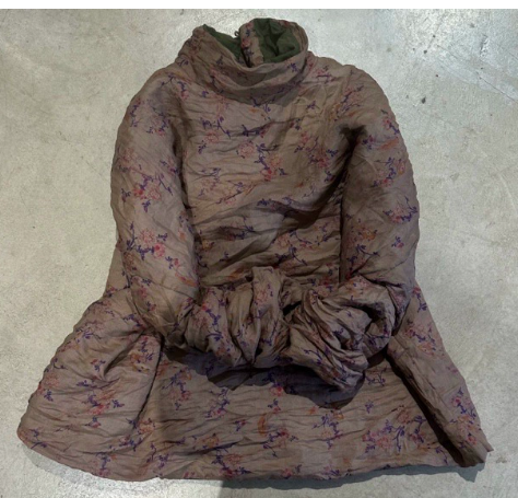 燕燕~苧麻雙層加棉 文藝高領薄棉打底衫 上衣  (花色款） 