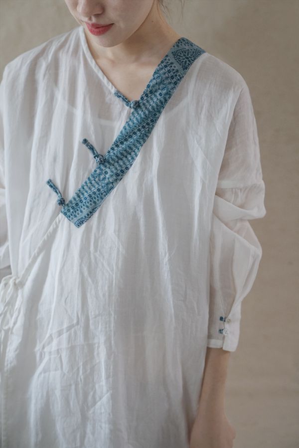 燕燕~棉麻商品~文藝輕薄款 苧麻材質 洋裝 連身裙  也可當長版上衣 ab2102601 