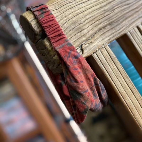 燕燕~棉麻商品~四季款 針織數碼印花正雪花洗懷舊髮帶  髮飾  ab200601 