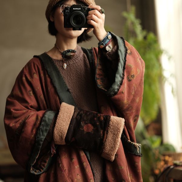 燕燕~秋冬新款 復古風夾棉羊羔毛冬季保暖暖手筒 abSC07801 