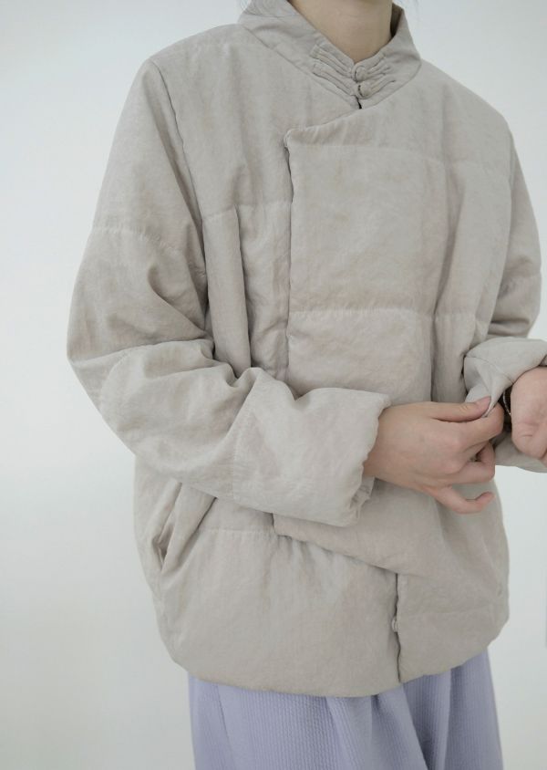 燕燕~仿銅氨 繭型廓形夾棉柔軟棉衣 外套 ab2235201 