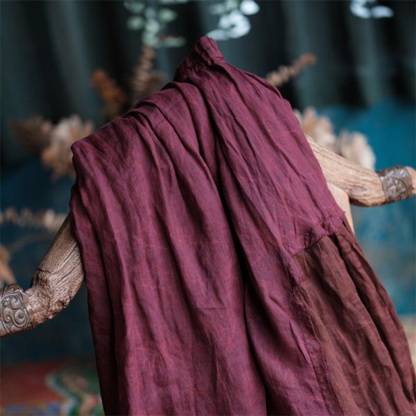 燕燕~春季新款  純亞麻拼接文藝復古百搭雙層長裙    ab206201 