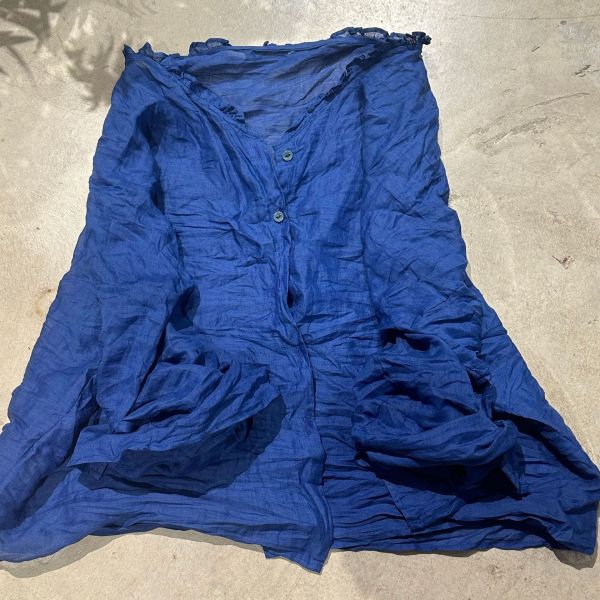 燕燕~高支莧麻. 文藝休閒荷葉領百搭長袖開襟衫防曬衫 上衣 
