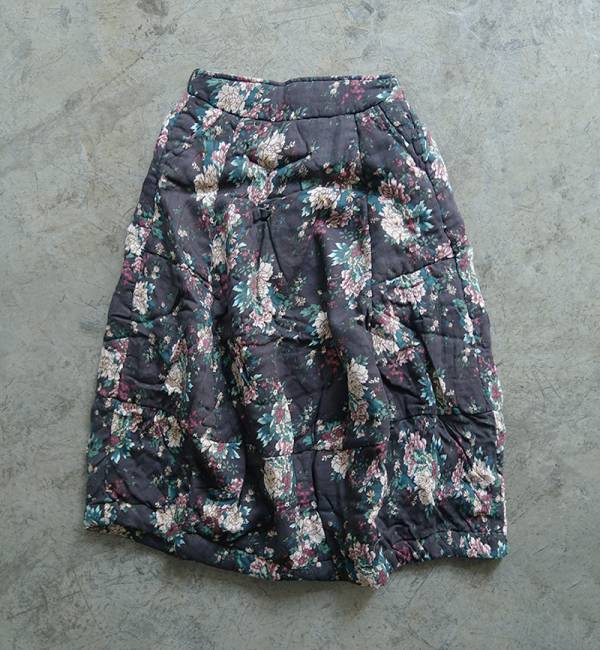 燕燕~棉麻商品~復古碎花加厚夾棉長裙 ab2140301 