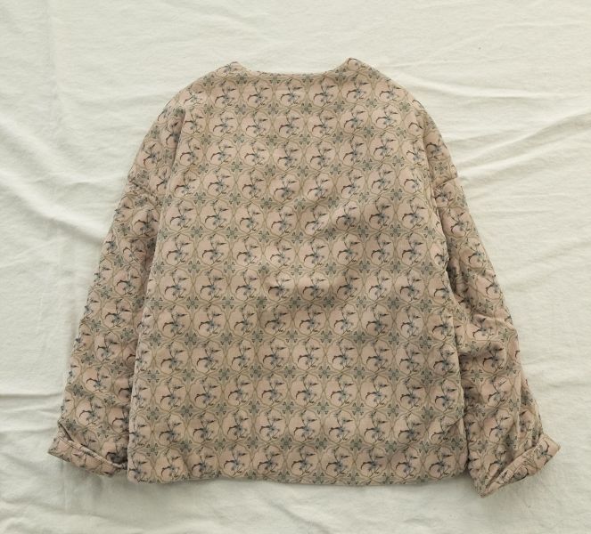 燕燕~棉麻商品~燈芯絨.    印花復古加厚短棉衣鄉野生活古風碎花小棉襖上衣.  ab2243301 